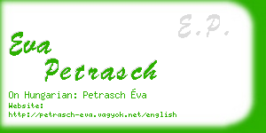 eva petrasch business card